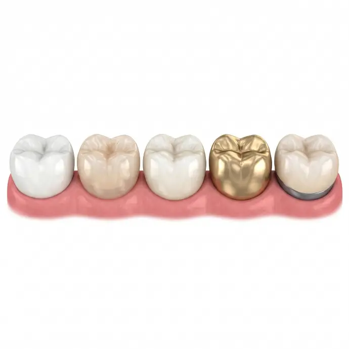 Different types of dental crown materials compared