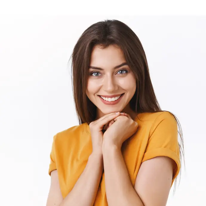 A girl confident with her smile