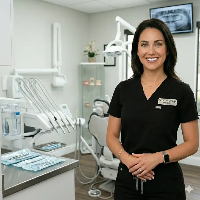 our dentist with a satisfied patient